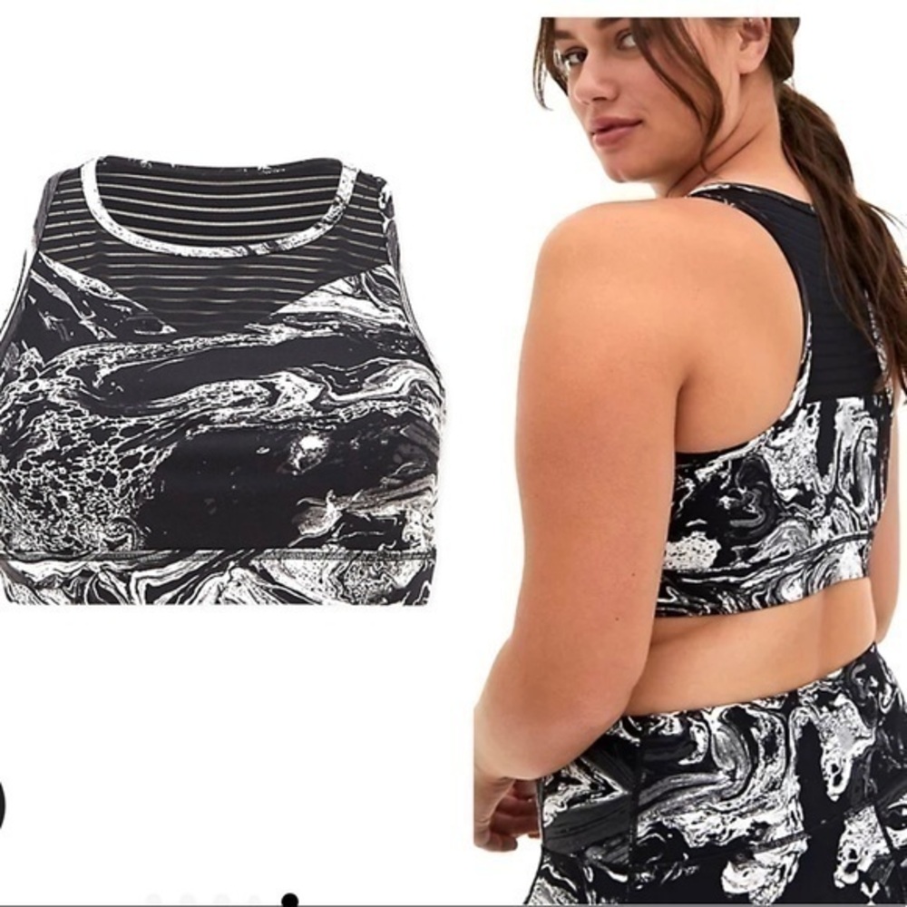 Torrid 0‎ 0X New Active Wicking Marble Sports Bra